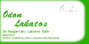 odon lakatos business card